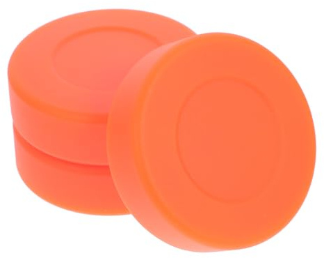 CLISPEED Lot De 3 Palets De Hockey sur Glace Orange Mat Réglables en Dureté, PVC Haute Densité, Accessoires De Hockey en Plein Air pour Entraînement Sportif Et Jeux Extérieurs