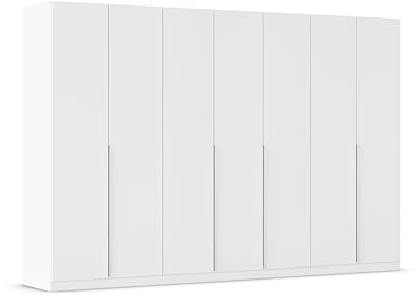 Rauch Möbel Alabama, Kleiderschrank für Schlafzimmer, Kinderzimmer, Wohnzimmer, Garderobe, Flur, 7-türig, mit Zubehör Basic, Farbe Weiß, Breite 315 cm