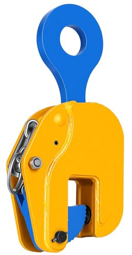 Saterkali Morsetto di sollevamento verticale per piastre da 2 tonnellate, morsetto per piastra in acciaio resistente con chiusura di sicurezza, sollevamento verticale autobloccante (apertura ganascia