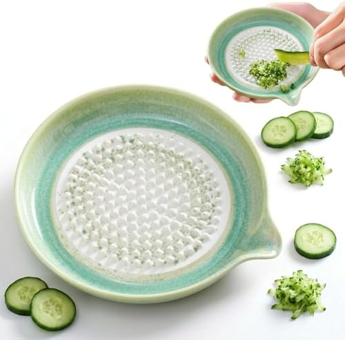 Grattugia in Ceramica Multiuso per Frutta, Verdura, Formaggio, Aglio e Cipolle – Ideale per Svezzamento e Cucina Domestica