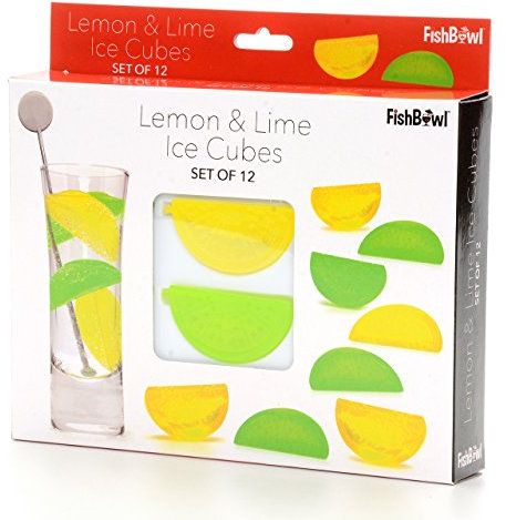 Fishbowl Lemon & Lime Wiederverwendbare Eiswürfel, 5,5 x 3 x 2,5 cm Zitrone und Limette