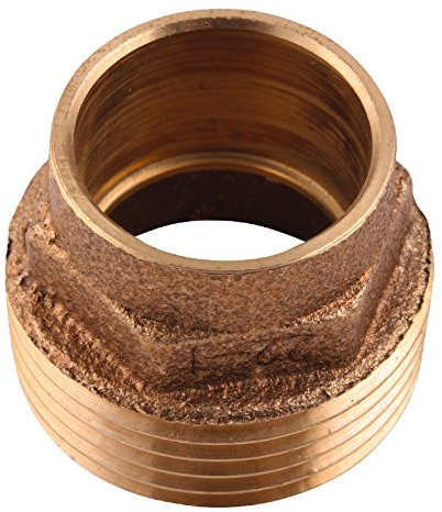 Sanitop-Wingenroth 11163 8 Rotguss-Übergangsnippel Nummer 4243G, 1 Stück, 22 mm x 1 Zoll AG