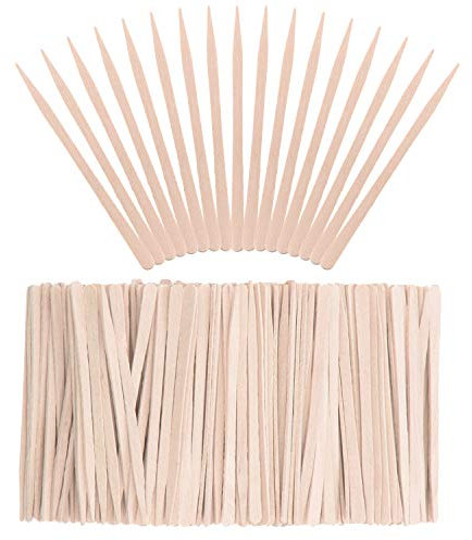 Whaline 400 Stück Holzspatel Waxing Wachs Spatel Holz, Holzstäbchen Handwerk Applikator Sticks, Körperwachs Zuckerpaste Spatel für Haarentfernung Augenbrauen Mund Gesicht Körper Wachs Waxing