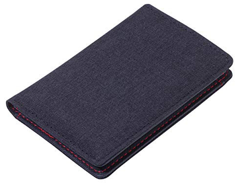 TROIKA Custodia protettiva per carte di credito in formato carta di credito con pellicola protettiva per la lettura, chip RFID, Blu, 11,6cm, Moderno