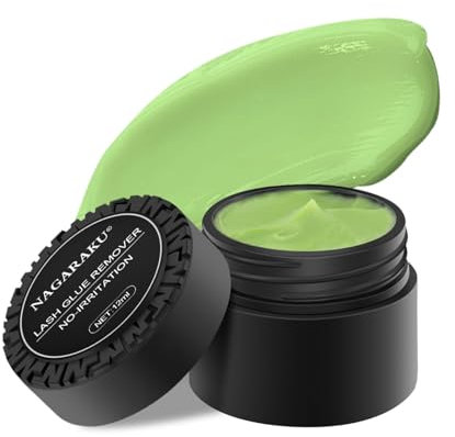NAGARAKU Crema Removedora de Pagamento Pestanas Removedor de Cola Gel Suave Remoção de Pestanas de Ação Rápida Removedor de Gel Pestañas Limpiador de Pestañas Crema Eyelash Remover 12ml Sabor a Melón