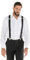 JP 1880 Men's Hosenträger, verstärkte Clips, längenverstellbar Suspenders, schwarz, One Size