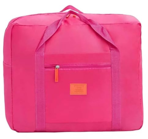 Handgepäck Tasche Flugzeug Reisetasche Klein Faltbare Koffer Sporttasche Krankenhaustasche Weekendertasche (Pink)