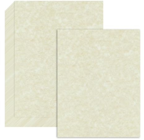 120 Sheets Parchment Paper for Certificates, 8.5 x 11, 100 GSM Double-Sided Stationery Paper for Resumes & Diplomas, Printer-Friendly (Ivory)