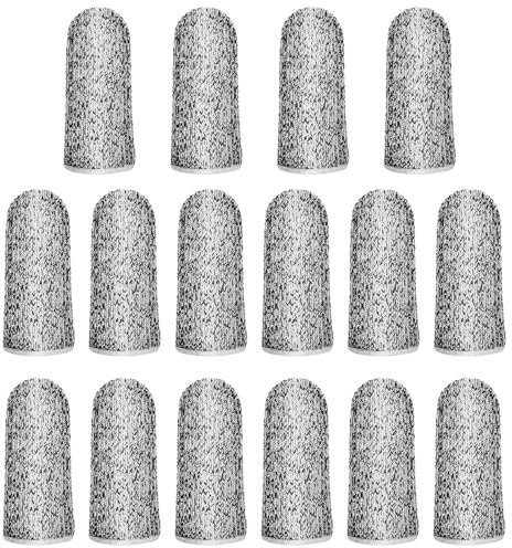 COMNICO Protectores de dedos resistentes a los cortes, 16 unidades, reutilizables, protectores de dedos para el pulgar, guantes antideslizantes, extensor de vida para cocina, trabajo, escultura,