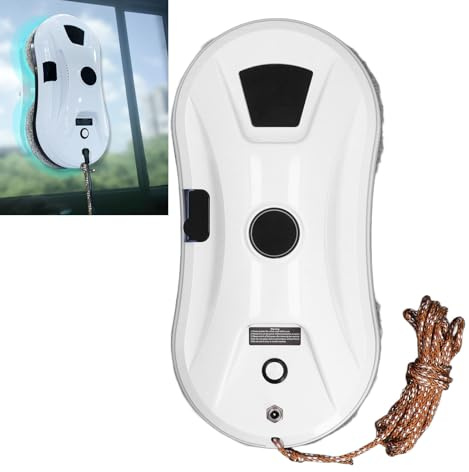 Yunir Robot Limpiador de Ventanas, Rociador de Agua Automático, Potencia de Succión 5600PA, Robot de Limpieza Automática de Ventanas con Anticaída, Robot Limpiador de Ventanas con