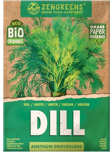 ZenGreens® – Graines de aneth bio - Graines d'herbes aromatiques à cultiver facilement au jardin, sur le balcon ou en cuisine – parfaites pour débutants