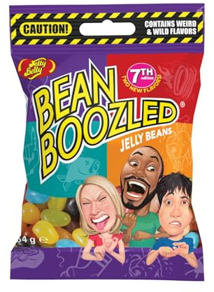 JELLY BELLY BeanBoozled,grageas de 20 sabores extravagantes y normales, bolsa de 54g