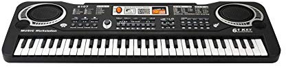 Clavier piano numérique USB à 61 touches avec microphone, orgue électronique instrument de musique pour l'apprentissage de la musique, jouet éducatif