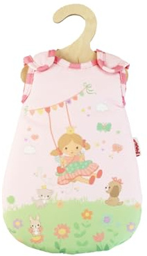 Heless 9593 - Sacco a Pelo per Bambole Princess Emily, in Rosa, con Motivo Princess Emily, per Bambole di Dimensioni 20-25 cm