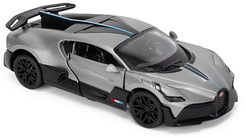 CMJ Bugatti Divo Voiture Miniature à l'échelle 1/43 - Gris Titane | Objet de Collection détaillé pour Les Amateurs | Produit sous Licence Officielle