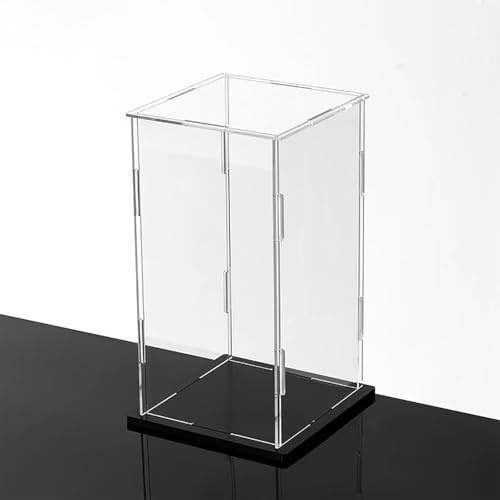 PULaif Caja expositora de acrílico, Vitrina de acrílico for tamaños múltiples Transparentes coleccionables(20x20x40cm(8x8x16in))