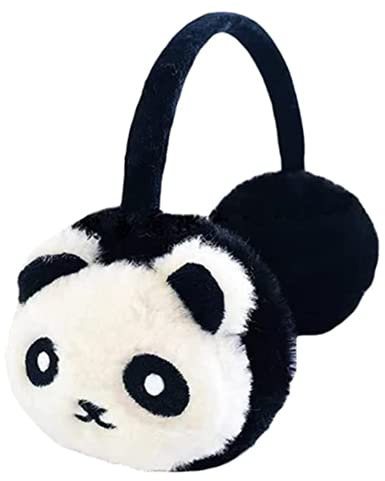 Kinder Winter Pelzige Ohrenschützer, Warme Panda Muster Ohrenwärmer für Jungen Mädchen Baby, Verstellbar Plüsch Ohrwärmer Earmuffs, Winterzubehör Outdoor-Aktivitäten Kälteschutz Ohrenmuscheln