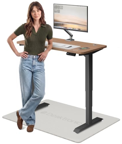 Desktronic höj- och sänkbart skrivbord 120 x 60 cm – Dubbelmotorsdriven – Stabilt stående bord – Slitstark arbetsyta – Pekskärm fjärrkontroll stående skrivbord