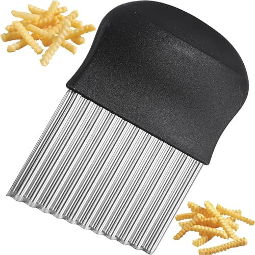 BELSVOR Tagliapatate, Tagliapatate in acciaio inossidabile, Taglia Patate 13,5 x 9 CM, Tagliapatate per verdure/patate/carota/frutta, tagliapatate facile da pulire