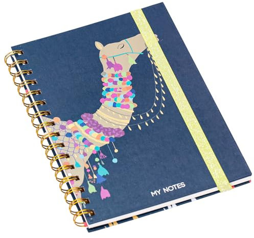 LINXIU Notizbuch A5 Notizblock Spiral Notizbücher Spiralnotizblock Tagebuch Spiralbindung Liniert Notizheft für Reisen Memo Büro Schule 160 Seiten