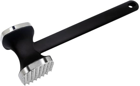 SyiXute 1 Pezzi Batticarne,Martello da Carne in Acciaio Inossidabile,Doppio Lato Pesante Batticarne Pesante Martello,Martello da Bistecca con Manico Antiscivolo per Bistecca,Pollo,Maiale,Costole