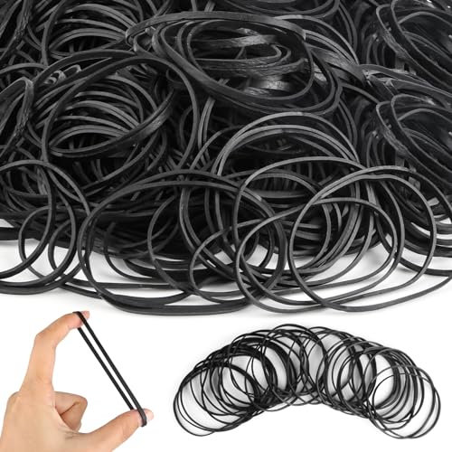 300 Stück Gummiband Schwarz, Elastische Gummiband, Haltbaren Gummibänder zum Binden von Müllsäcken, zum Befestigen von Papierbändern, zum Organisieren Wichtiger Dokumente