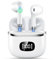 Wireless Earbuds, Bluetooth 5.3 Headphones with 4 ENC Noise Cancelling Mic, HiFi Stereo Deep Bass, 40H Playtime, IP7 Waterproof Bluetooth Earphones, Bluetooth Earbuds Dual LED Display, light white