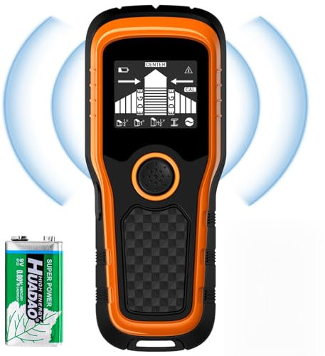 Detector de pernos 5 en 1,Detector de Pared con Pantalla LCD,Localizador escáner de Pared multifunción para Detectar Madera, Metal y Líneas Eléctricas, Detector Cables y Tuberias