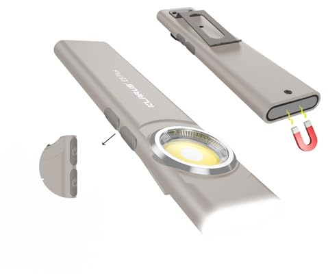 Klarus E5 Plus - Ultra-Slim Dual Switch 3-Light Sources EDC Flashlight, 650 Lumens, USB-C Rechargeable, IPX4, Magnetic Base & Clip (Gray)