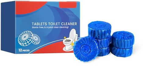 Tableta de Limpieza de Inodoro,Bloques de Limpieza de Inodoro Azules,Pastillas de Cleaning de WC,Pastilla para Cisterna,12piece