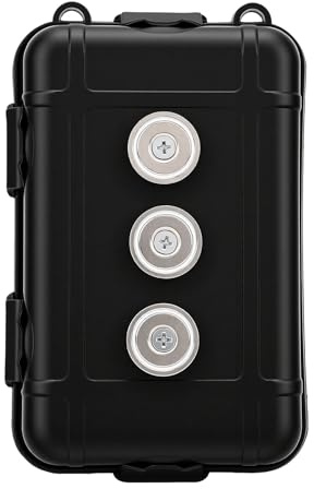 ZDAGELD Caja Magnética para Llaves, Estuche Seguro a Prueba de Agua, Soporte Magnético para Almacenamiento de Llaves Oculto Diseñado para Instalación Debajo del Automóvil, Contenedor de (Negro)