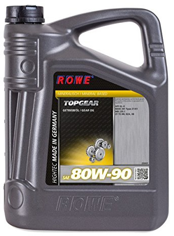 ROWE Hightec Topgear SAE 80W-90 HC - 5 Liter PKW Getriebeöl vollsynthetisch (HC-Synthese) | Made in Germany