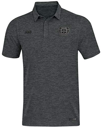 Jako Damen Bayer 04 Leverkusen Polo Premium Basics, (Saison 19/20), anthrazit meliert, 36, BA6329I