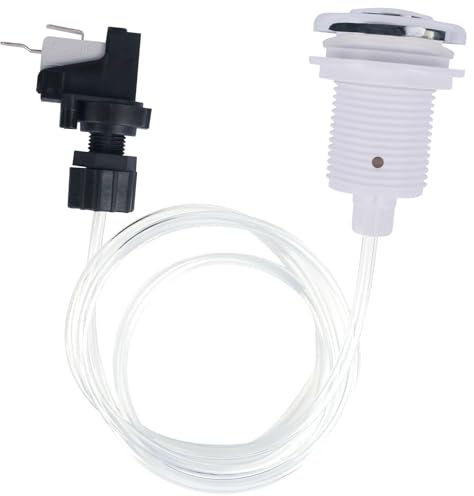 Fuoequl 16A On Off Push Button Switch Jetted Whirlpool Jet for Bath Tub Spa Garbage (Black) (Coloration, White)
