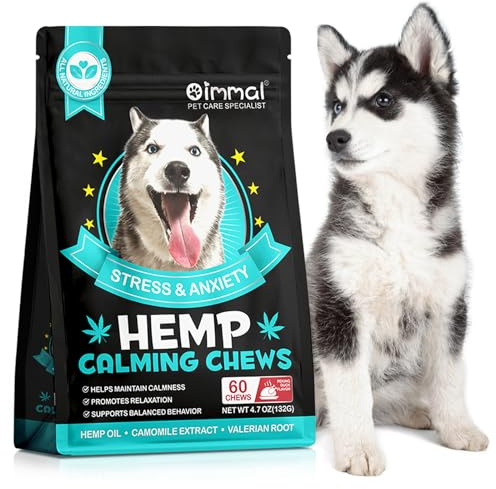 Calming Chews for Dogs(Peking Duck 60PCS),100% Natural Ingredients Dogs Calming Treats,Helps Dog Anxiety & Stress Relief, Separation and Barking,for All Breeds & Sizes 4.7oz(132g)