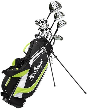 MACGREGOR Herren CG4000 Stahl/Graphit, Cart/Standtasche, Rechts-und Linkshänder, Golf-Paket-Sets, schwarz/grün, Einheitsgröße