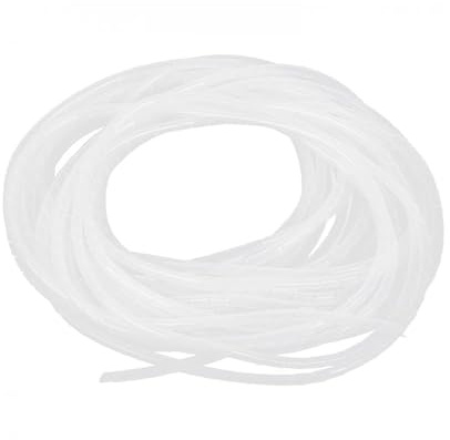 Banda Enrollable en Espiral, 8 mm de diámetro, 10 m de Longitud, Color Blanco; Ideal para organizar y Proteger Cables eléctricos y de Audio.