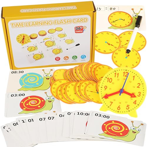 TZQFROCE Reloj de aprendizaje para niños, escuela primaria, modelo de reloj de demostración, juegos educativos, niños a partir de 5, 6, 7, 8 años, juego educativo, reloj para regalos para