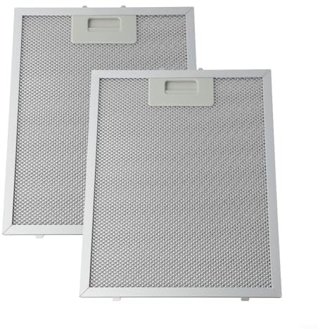 Lot de 2 filtres à graisse pour hotte, 300 x 240 x 9 mm, filtres de ventilation en alliage d'aluminium, 5 couches en maille métallique pour grille d'aération