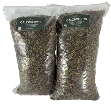 Premium UK Farmed Calci worms High Protein & Calcium Mealworms Alternative For Wild Birds & Reptiles (10 Litre)