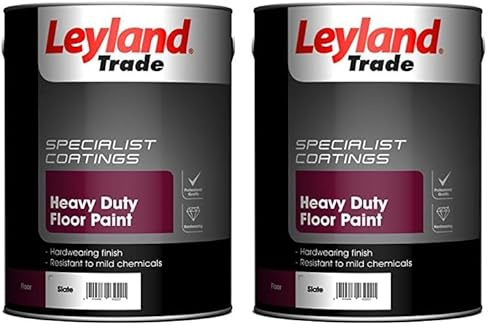 Leyland Trade Heavy Duty Floor Paint - Slate 5L (Pack of 2)
