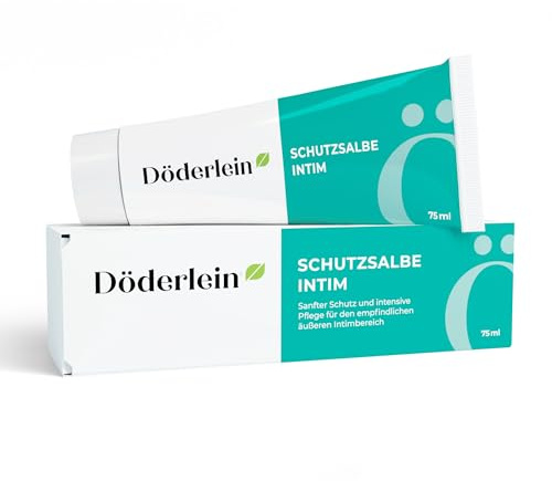 DÖDERLEIN® Schutzsalbe INTIM – Schutz & Pflege für den äußeren Intimbereich – Bei Reibung & Hautreizung – Mit 9,4% Dexpanthenol & Milchsäure – pH-Balance – Ohne Duft- & Konservierungsstoffe – 75 ml