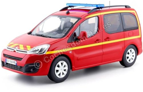 NOREV - Citroen Berlingo - Pompiers 2017-1/18, Red/Yellow