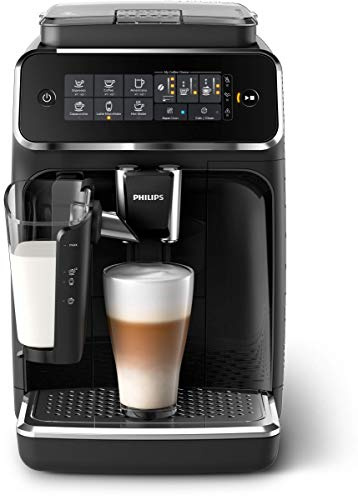 Philips 3200 Series Fully Automatic Espresso Machine w/ LatteGo, Black (Renewed)