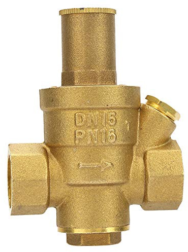 Atyhao - Riduttore di pressione dell'acqua regolabile in ottone, 1/2, DN15