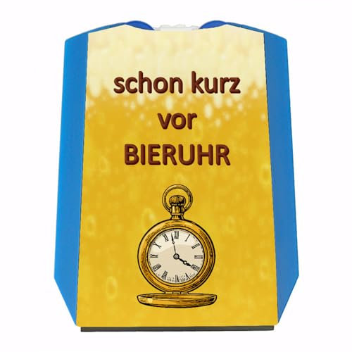 speecheese Bier Parkscheibe mit Spruch Schon kurz vor Bieruhr mit 2 Einkaufswagenchips eine Coole Parkuhr für alle Biertrinker und Bier-Liebhaber qualitativ hochwertig und nach StVO