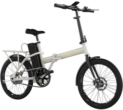 Cecotec Bicicletta Elettrica Pieghevole Folding. Autonomia di 35 km, Batteria da 270 Wh, Doppio Freno a Disco, Ruote da 20, Cambio Shimano, Display, Telaio in Acciaio Hi-Ten.