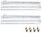 HELPMATE Rollschubführung 450 mm 2 Paar 4er Set Schiene Schubladenschiene Schubladenauszug Schienensystem Schublade Teilauszug weiß inkl. Befestifungsmaterial