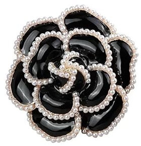 Gimiro Broche pour femme, camélia, strass, perles, roses, épinglette, pour robe blazer, accessoire de mode de mariage, Métal