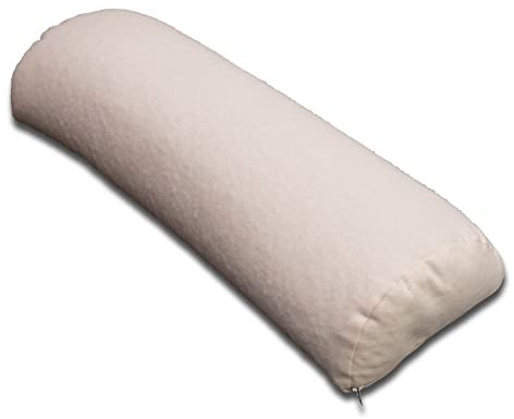 Giraffenland Cuscino semi-cilindrico 55cm, Flanella bio, direttamente riempito per la nuca o le ginocchia - flanella bio + bucce di miglio bio
